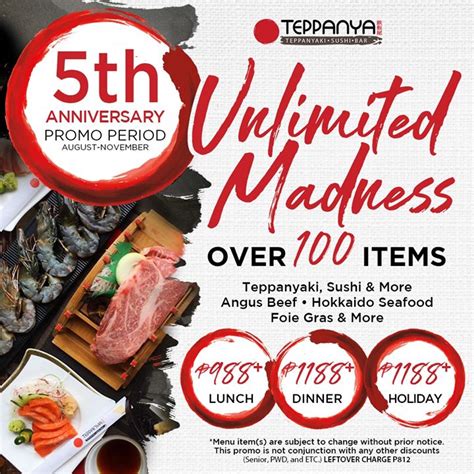 teppanya birthday promo